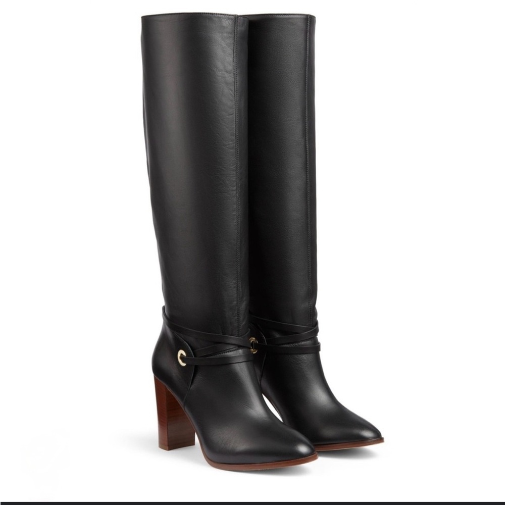 LK Bennet  Black Leather Knee-High Boots